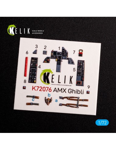 Amx Ghibli interior 3D decals for Italeri kit 
