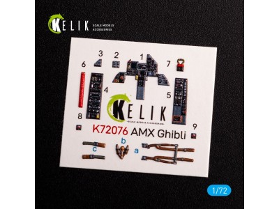 Amx Ghibli interior 3D decals for Italeri kit 