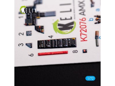 Amx Ghibli interior 3D decals for Italeri kit 