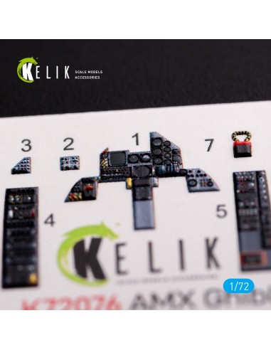 Amx Ghibli interior 3D decals for Italeri kit 