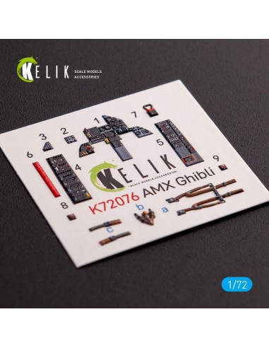 Amx Ghibli interior 3D decals for Italeri kit 