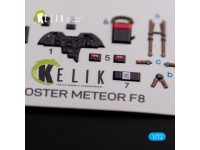 Gloster Meteor F.8 interior 3D decals for Airfix kit 