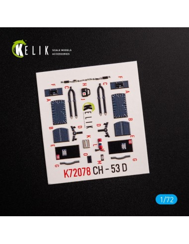 CH-53D Sea Stallion interior 3D decals for Fujimi/Academy kit 