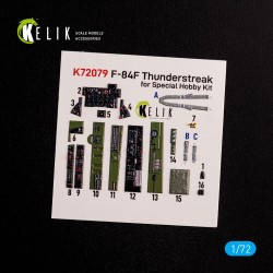 F-84F Thunderstreak interior 3D decals for Special Hobby kit 