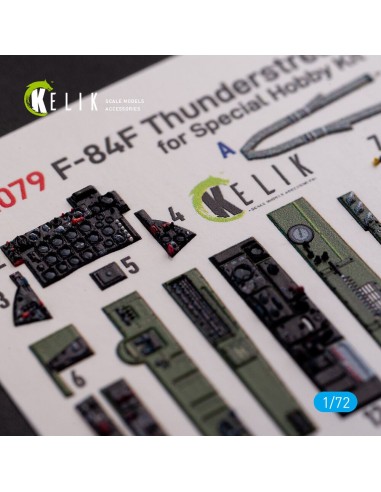 F-84F Thunderstreak interior 3D decals for Special Hobby kit 
