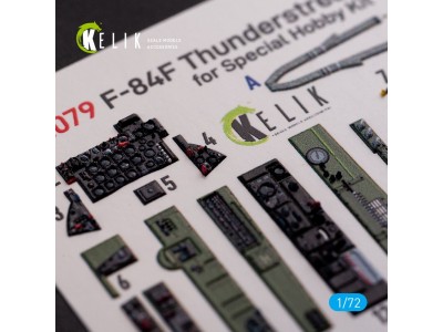 F-84F Thunderstreak interior 3D decals for Special Hobby kit 