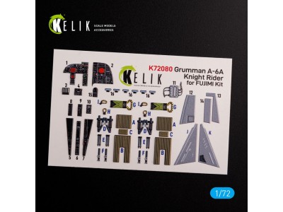 Grumman A-6A Knight Rider interior 3D decals for Fujimi kit 