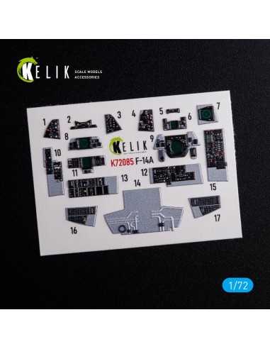 F-14A Tomcat - interior 3D decals for Hasegawa kit 