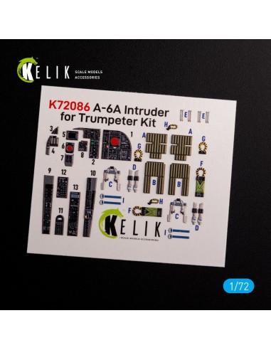 A-6A Intruder interior 3D decals for Trumpeter kit 