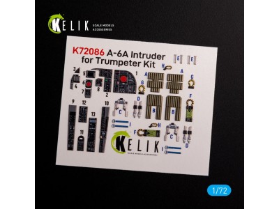 A-6A Intruder interior 3D decals for Trumpeter kit 