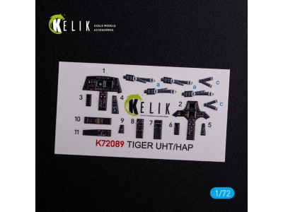 Eurocopter Tiger UHT/HAP interior 3D decals for Revell kit 