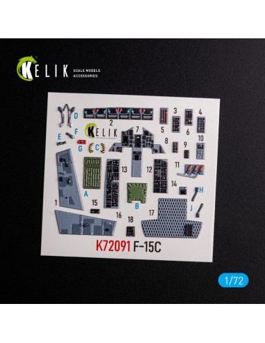 F-15C - interior 3D decals for FineMolds kit 