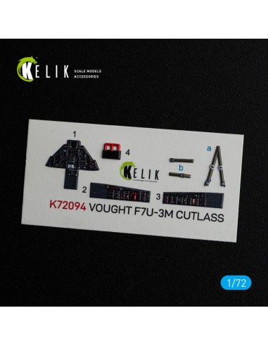 Vought F7U-3M Cutlass - interior 3D decals for Fujimi kit 