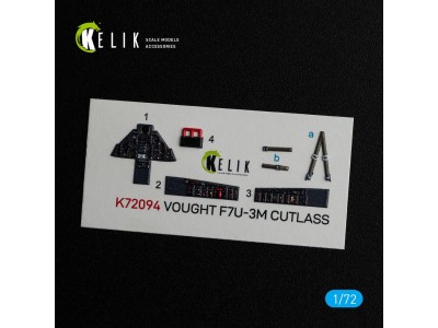 Vought F7U-3M Cutlass - interior 3D decals for Fujimi kit 