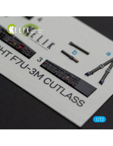 Vought F7U-3M Cutlass - interior 3D decals for Fujimi kit 