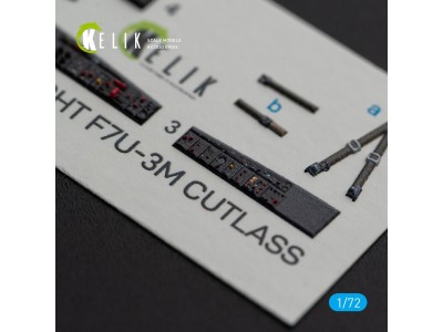 Vought F7U-3M Cutlass - interior 3D decals for Fujimi kit 