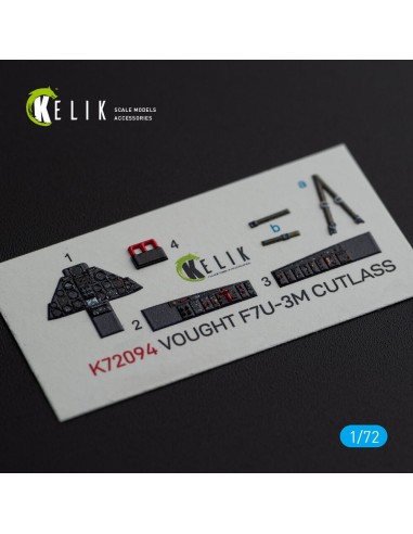 Vought F7U-3M Cutlass - interior 3D decals for Fujimi kit 