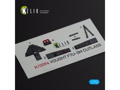 Vought F7U-3M Cutlass - interior 3D decals for Fujimi kit 