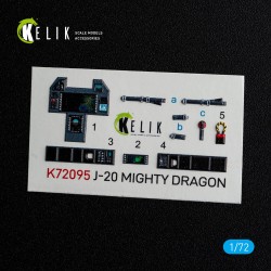J-20 Mighty Dragon - interior 3D decals for Dream Model kit 