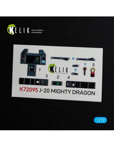 J-20 Mighty Dragon - interior 3D decals for Dream Model kit 