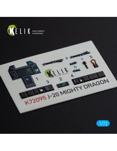 J-20 Mighty Dragon - interior 3D decals for Dream Model kit 