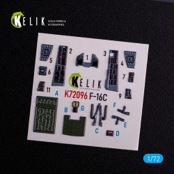 F-16C - interior 3D decals for Hasegawa kit 