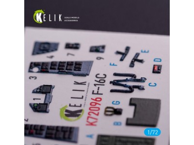 F-16C - interior 3D decals for Hasegawa kit 