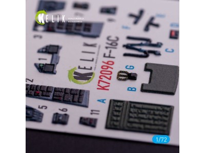 F-16C - interior 3D decals for Hasegawa kit 