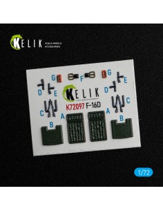 F-16D interior 3D decals for Revell kit 