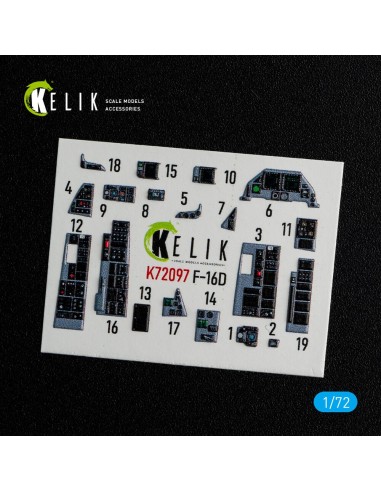 F-16D interior 3D decals for Revell kit 