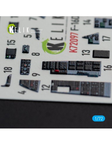 F-16D interior 3D decals for Revell kit 