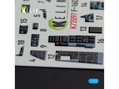 F-16D interior 3D decals for Revell kit 