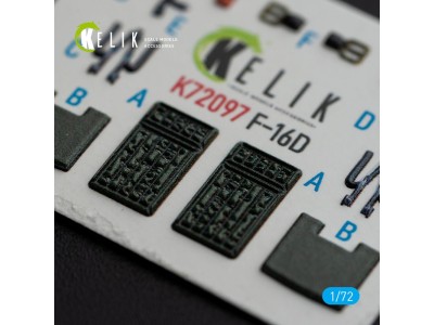F-16D interior 3D decals for Revell kit 
