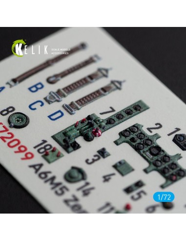 A6M5 Zero - interior 3D decals for Tamiya kit 