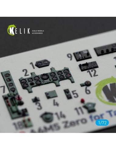 A6M5 Zero - interior 3D decals for Tamiya kit 
