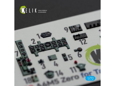 A6M5 Zero - interior 3D decals for Tamiya kit 