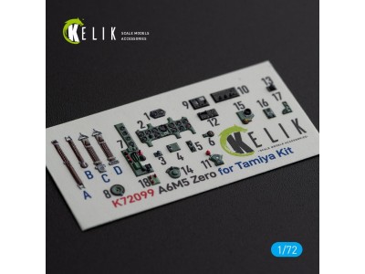 A6M5 Zero - interior 3D decals for Tamiya kit 