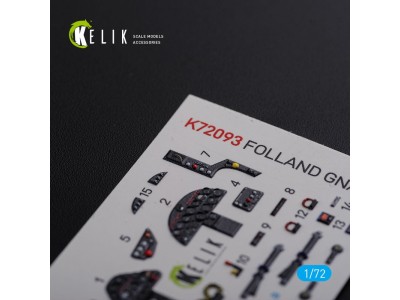 Folland Gnat T.1 interior 3D decals for Airfix kit 