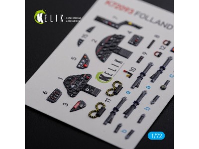 Folland Gnat T.1 interior 3D decals for Airfix kit 