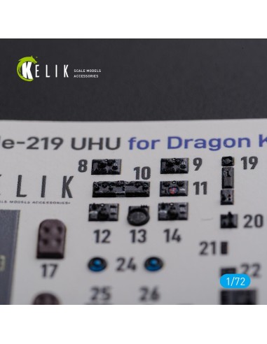 HE-219 UHU interior 3D decals for Dragon kit 