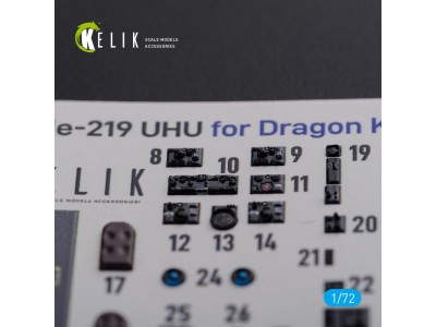 HE-219 UHU interior 3D decals for Dragon kit 