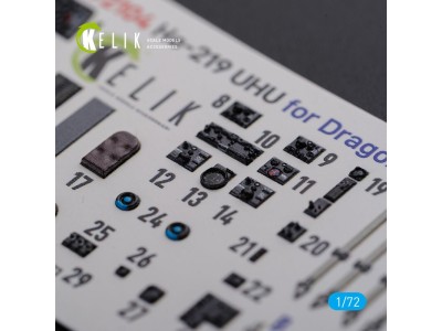 HE-219 UHU interior 3D decals for Dragon kit 