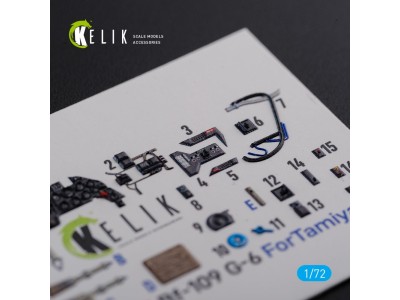 BF109 G-6 interior 3D decals for Tamiya kit 