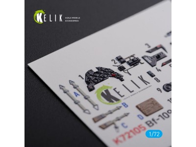 BF109 G-6 interior 3D decals for Tamiya kit 