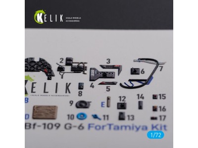 BF109 G-6 interior 3D decals for Tamiya kit 