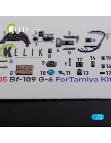 BF109 G-6 interior 3D decals for Tamiya kit 