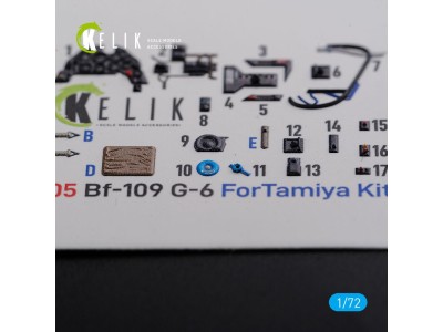 BF109 G-6 interior 3D decals for Tamiya kit 