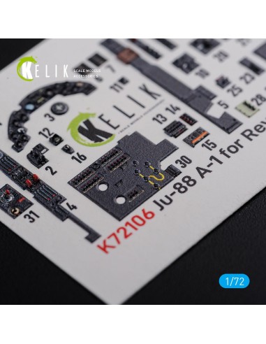 Ju-88 A-1 interior 3D decals for Revell kit 