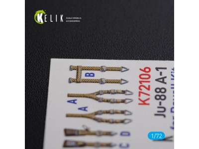 Ju-88 A-1 interior 3D decals for Revell kit 