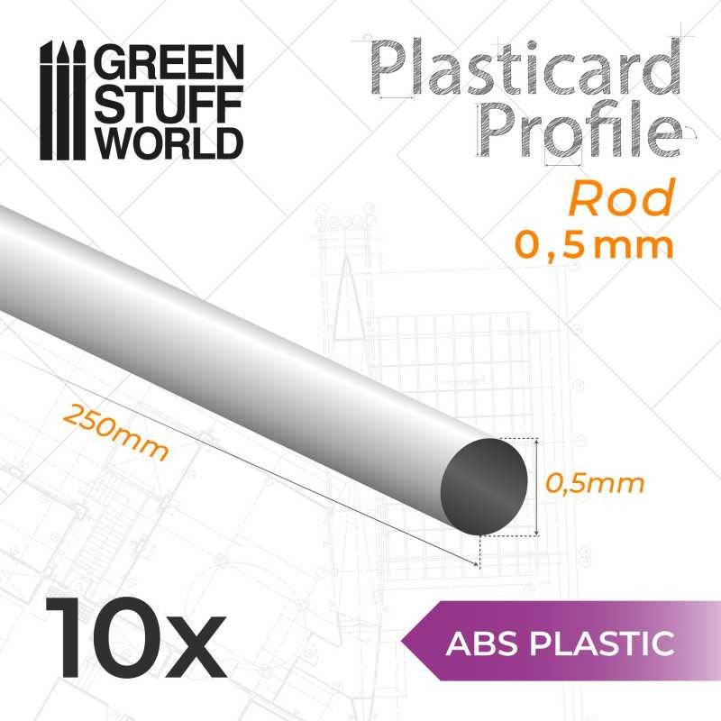 Plasticard PROFILÉ TIGE ROND 0'5mm